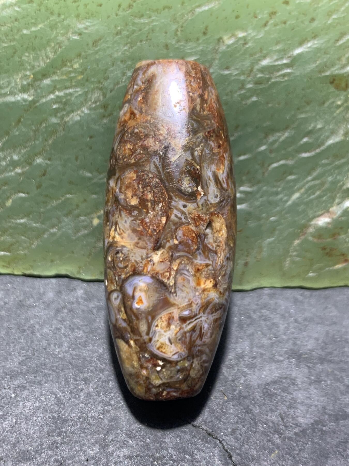 藏传血法螺石随形天珠一颗！