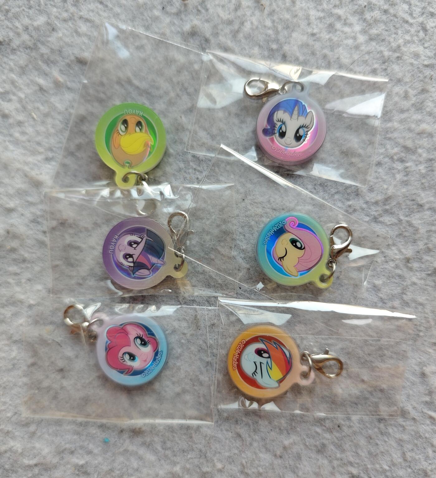 【随心含颖卡拍51期】卡游/集卡社/卡卡沃 抽卡机专场拍卖【无佣金】 卡游 小马宝莉挂饰6个一套