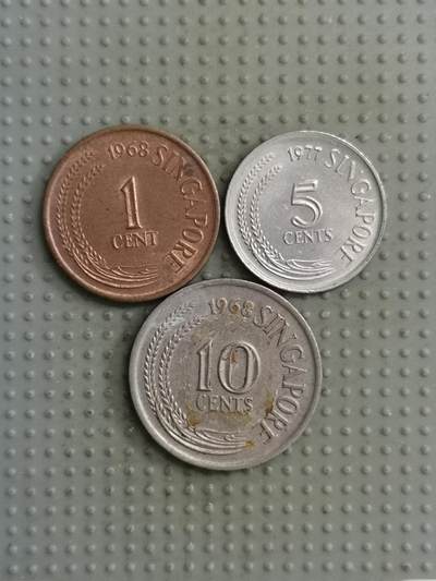 2025年第122场各国散币拍卖（总第122场） - 新加坡第一版3枚