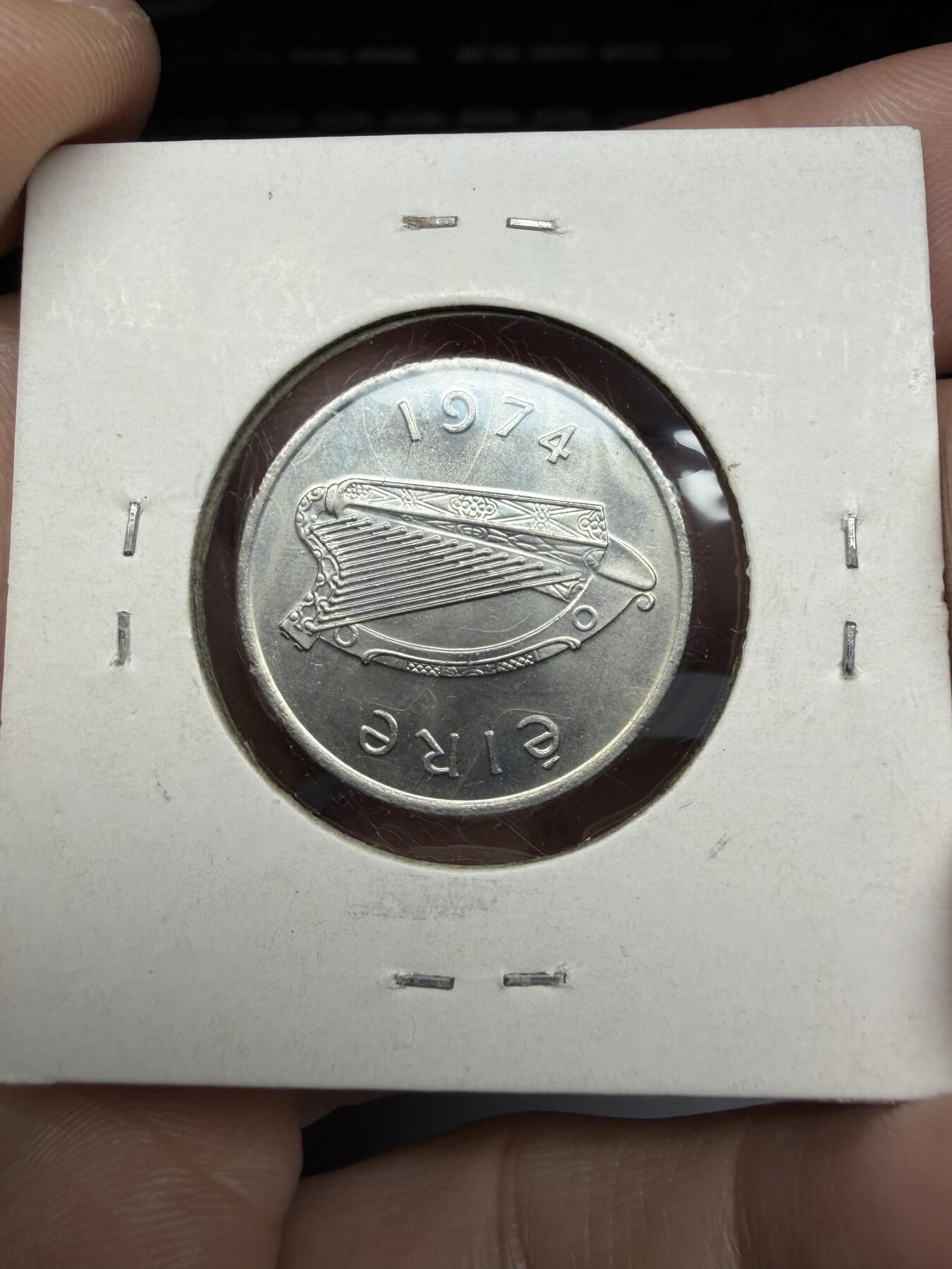 2025年集古藏今外币拍卖第十期-第9场—（总第289拍），可以寄存60天，满160元包邮。 1974年爱尔兰5便士