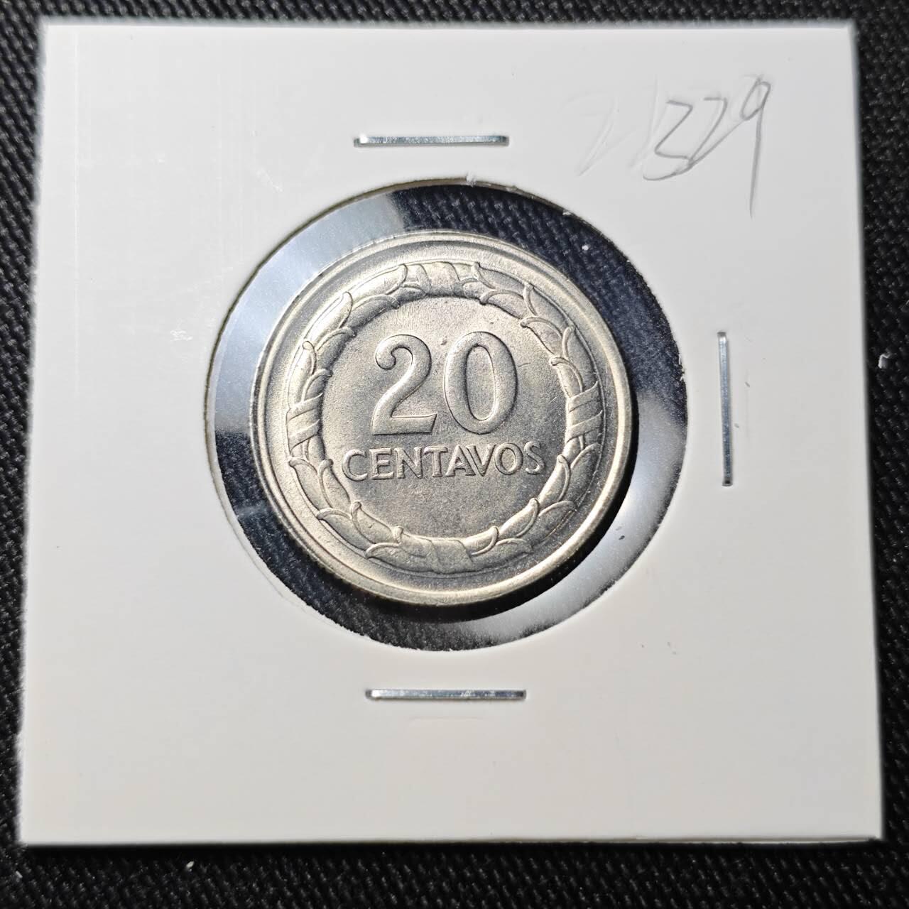 KK钱币收藏小铺 （套币 好品/批量散币 银币）专场  2月预留时间 周末发货  1968哥伦比亚20分 好品