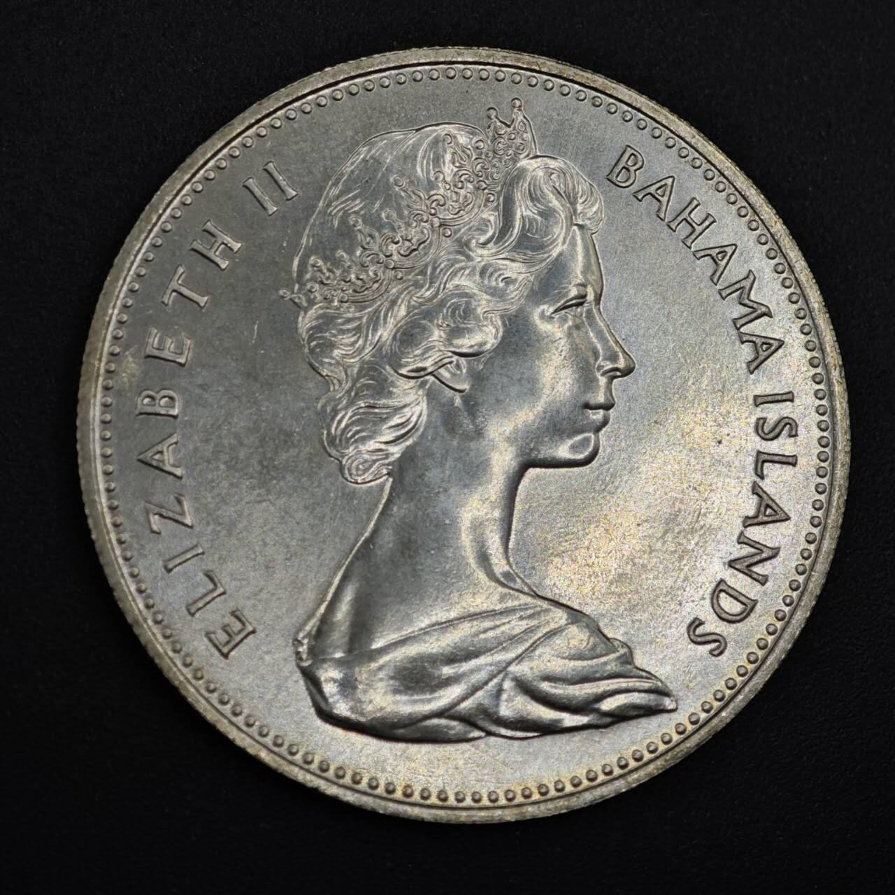 【淘币小摊】实时拍第八百零八拍   银币套币场   满百包邮可预留二周 每周一统一发货   巴哈马1969年2元火烈鸟银币 重29.8克925银 纯银价315