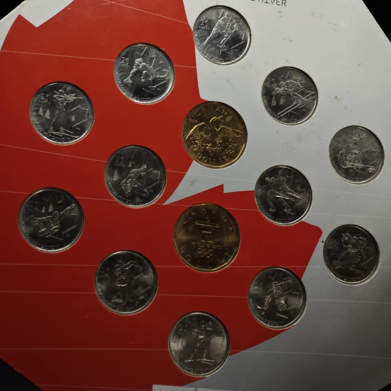 【淘币小摊】实时拍第八百零八拍   银币套币场   满百包邮可预留二周 每周一统一发货   加拿大2010年温哥华冬奥会纪念套币