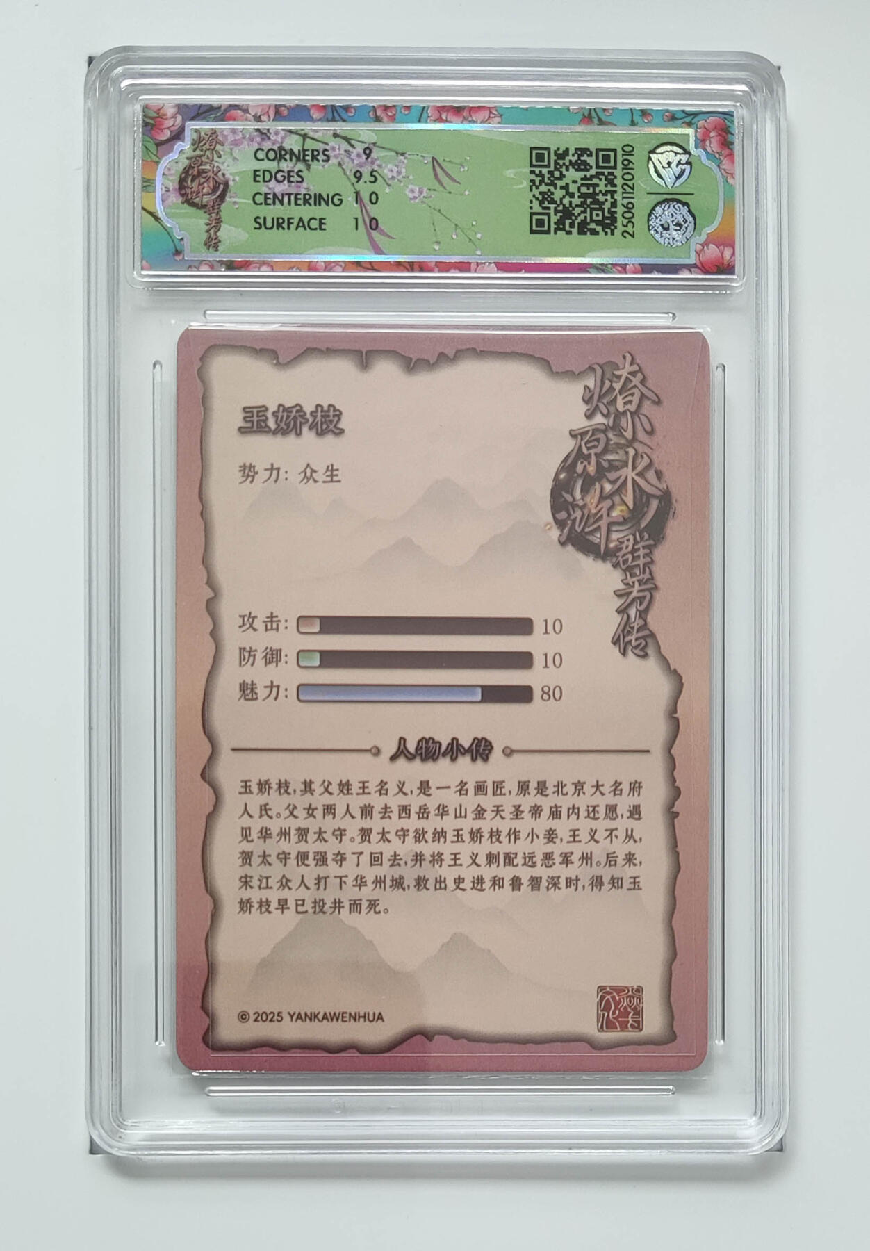 欢迎送拍、零成本上架，释放现金流，合理分配上拍卡品 【折光】玲姐 玉娇枝 焱卡文化水浒群芳传（下）  分数：9.5