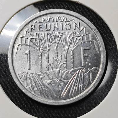 KK钱币收藏小铺 （套币 好品/批量散币 银币）专场  2月预留时间 周末发货 -  法属留尼旺1法郎