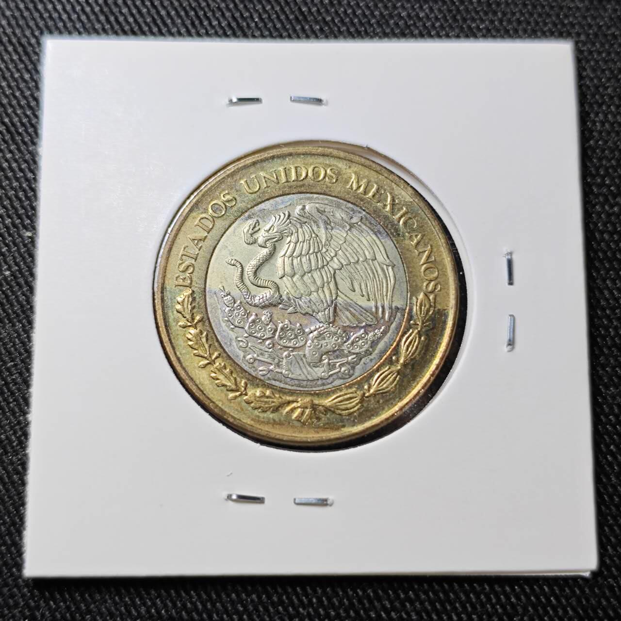 KK钱币收藏小铺 （套币 好品/批量散币 银币）专场  2月预留时间 周末发货  2005墨西哥10比索双色币 好品