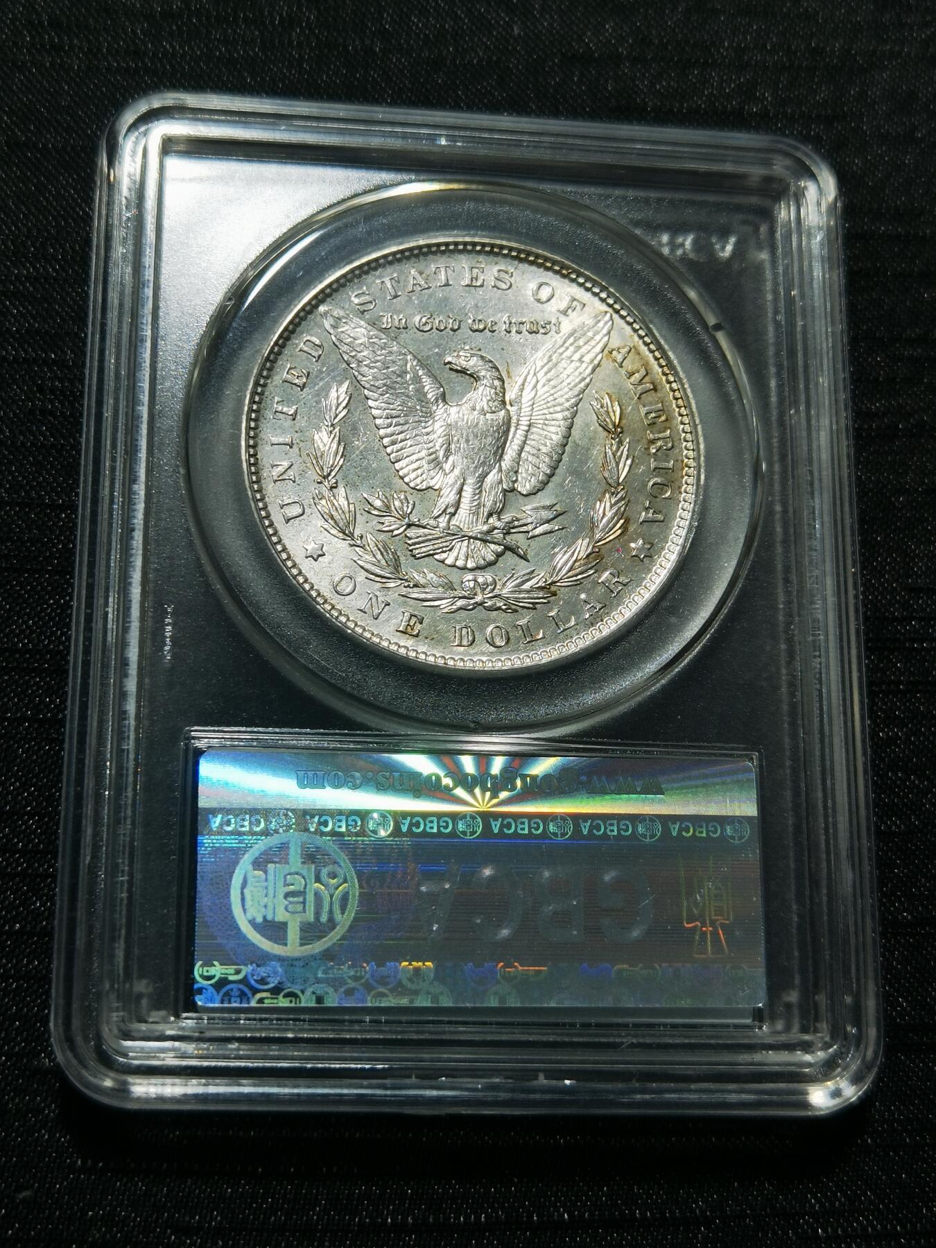 天下钱庄专场欢迎参拍 公博评级MS65 1896美国摩根一美元银币