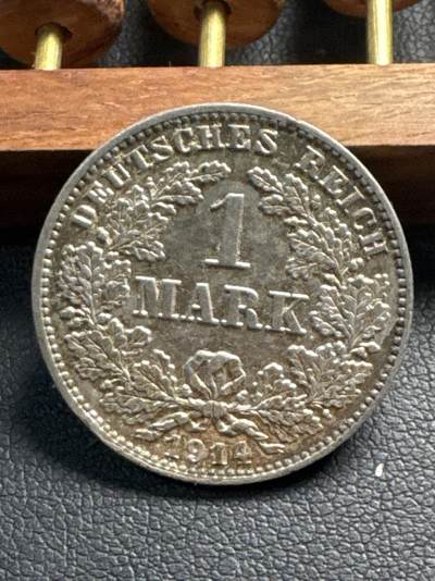 ❤️【币观天下】❤️ 第332期钱币拍卖- 2025.11.28周五晚上6点半场-长期征集拍品 - 德国鹰银币1914年1马克银币