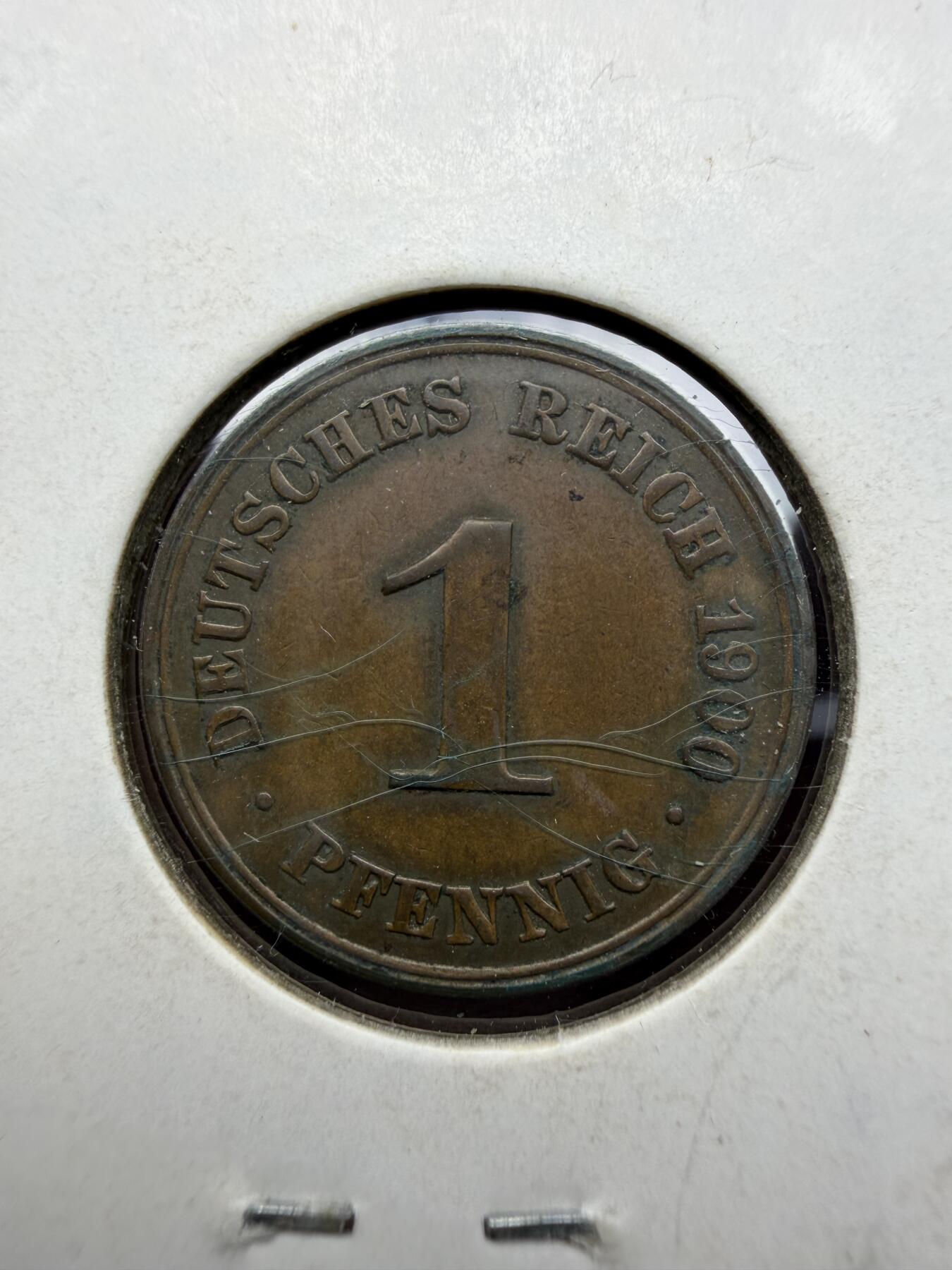 2025年集古藏今外币拍卖第十期-第9场—（总第289拍），可以寄存60天，满160元包邮。 1900年德国1芬尼