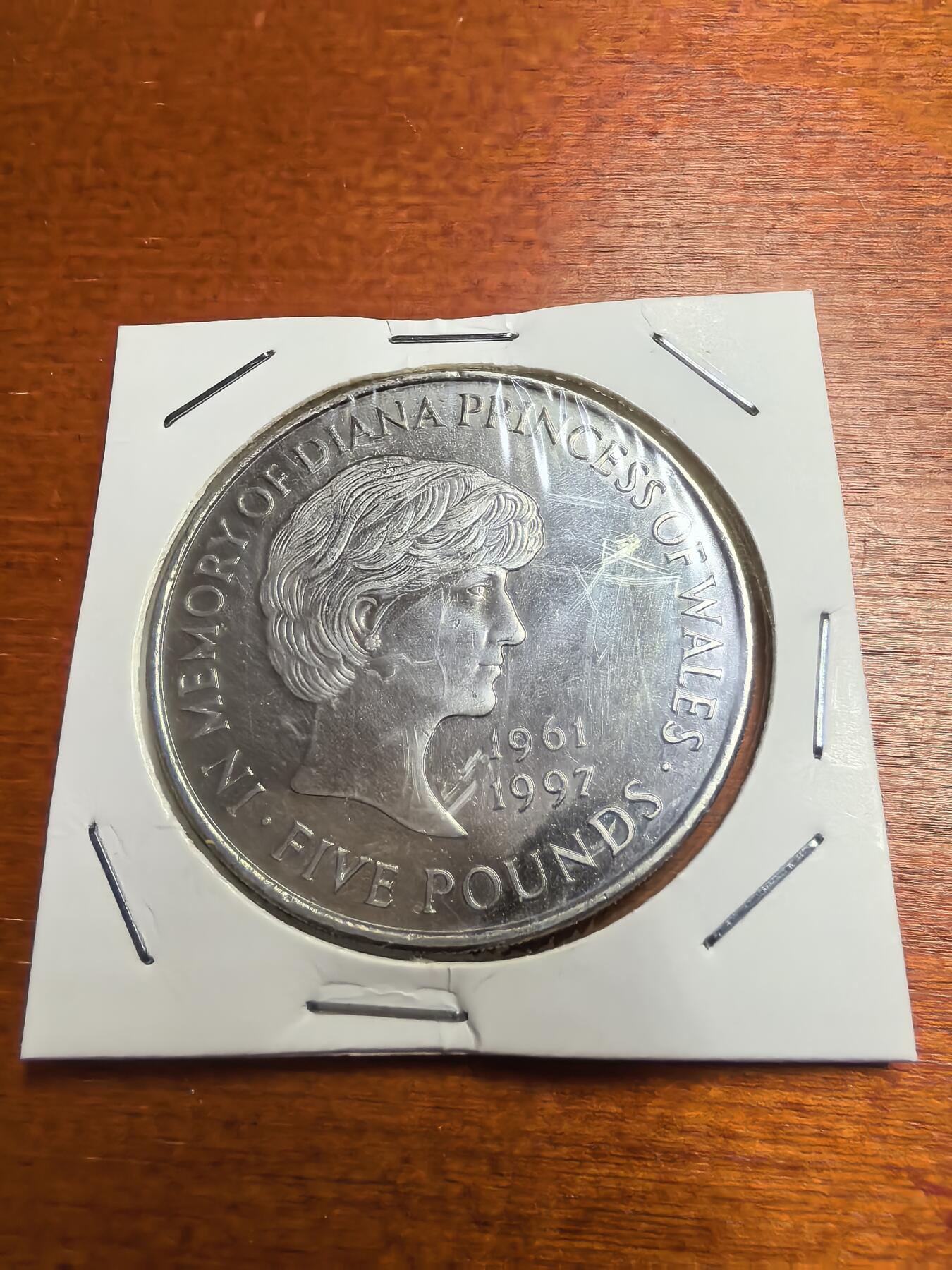 长老汇蛇年精选第七十七场拍卖 获奖币！1999英国戴安娜5英镑铜镍币