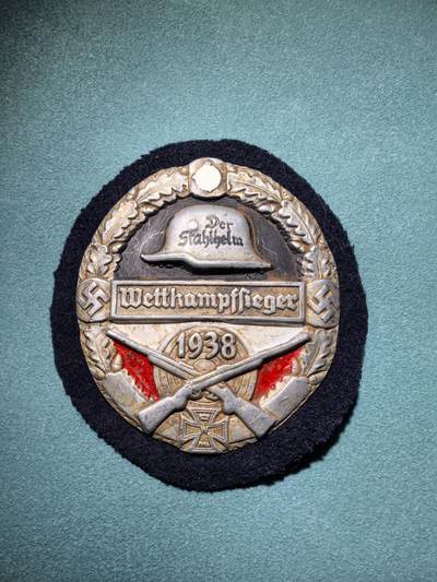 盛世勋华——号角文化勋章邮票专场拍卖第289期 - 德国（1939）钢盔团1938年竞赛斗士纪念证章 极为少见