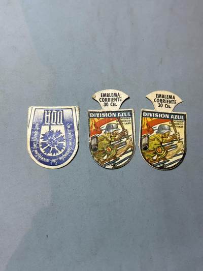 盛世勋华——号角文化勋章邮票专场拍卖第289期 - 西班牙国家社会援助代表团 蓝色师团纪念票3张