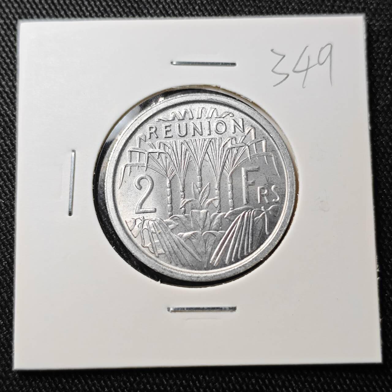 KK钱币收藏小铺 （套币 好品/批量散币 银币）专场  2月预留时间 周末发货  1948法属留尼旺2法郎 好品