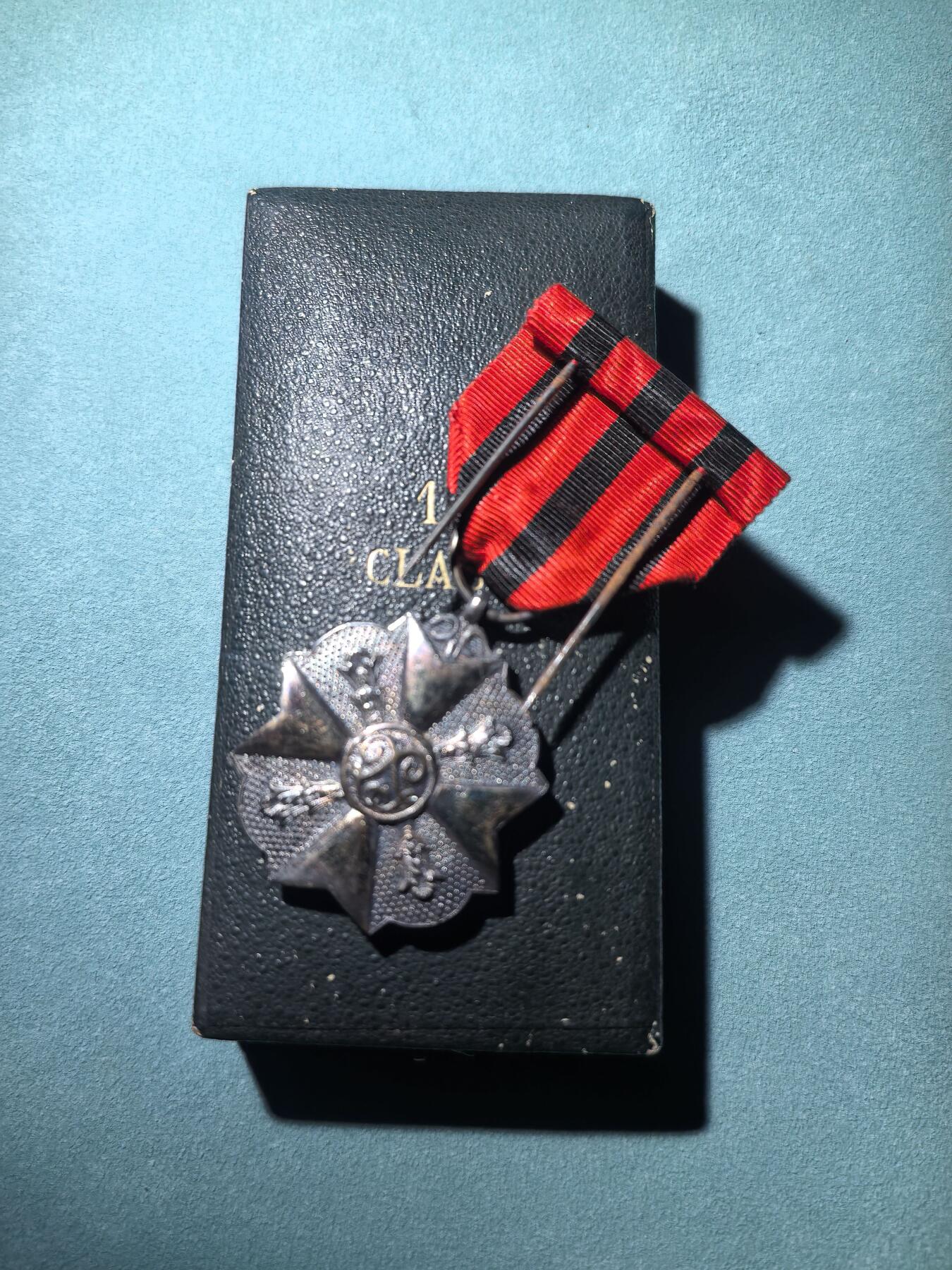 盛世勋华——号角文化勋章邮票专场拍卖第289期 比利时银级民事贡献奖章 带原盒 银制