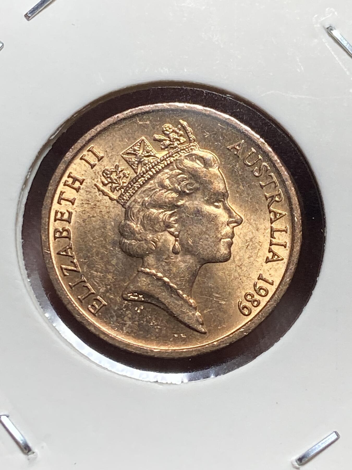 2025年第一百三十二场(总第一百五十八场）外国好品纸夹散币场(免佣金) 原光好品–澳大利亚🇦🇺1989年1分(伊丽莎白二世中年高冠)