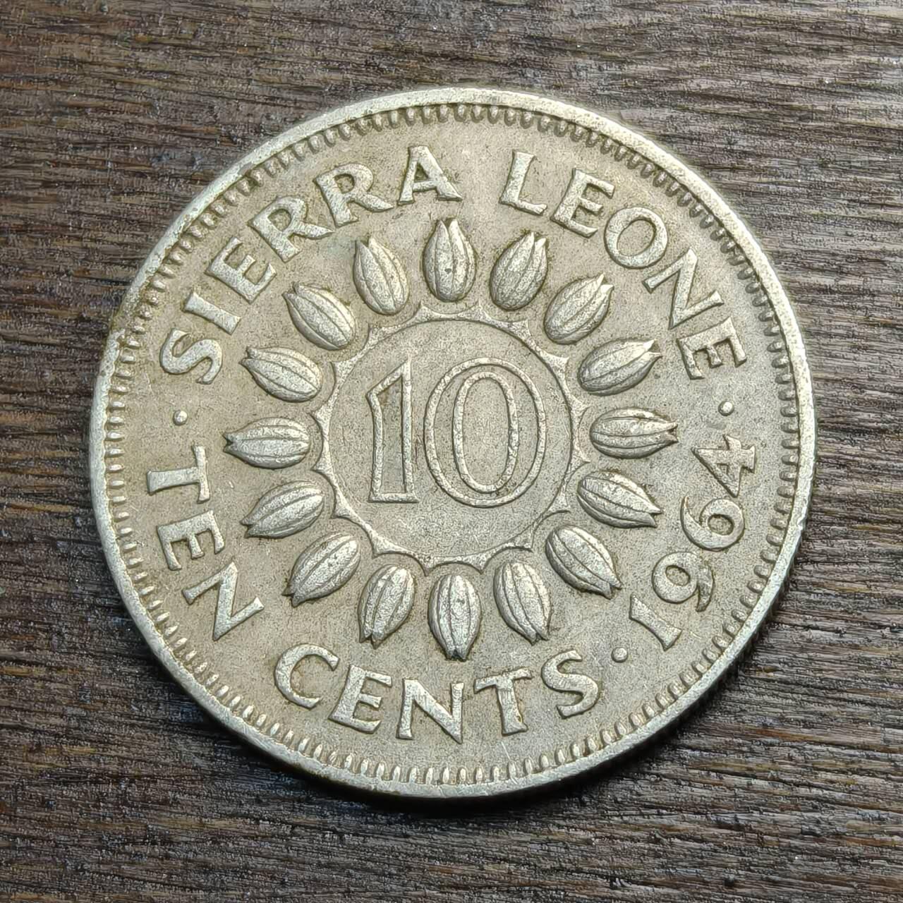 【铜匠收藏】★第133场★散币场，无佣金，30包邮。不满30元，支付5元运费。《接受代拍 代送NGC评级》 塞拉利昂 1964年 10分