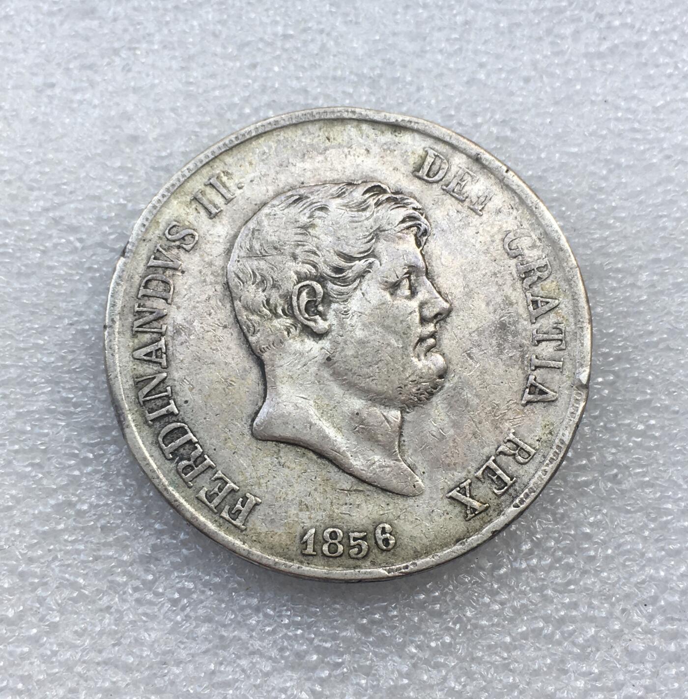 世界钱币专场拍卖 每周二开拍 1856年意大利那不勒斯西西里120G流通银币