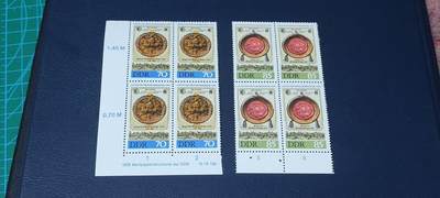 🔥套票🔥德国邮票专场，都是四方联套票 - 德国邮票一套，1990年发行，莱比锡春季博览会2全，品相如图