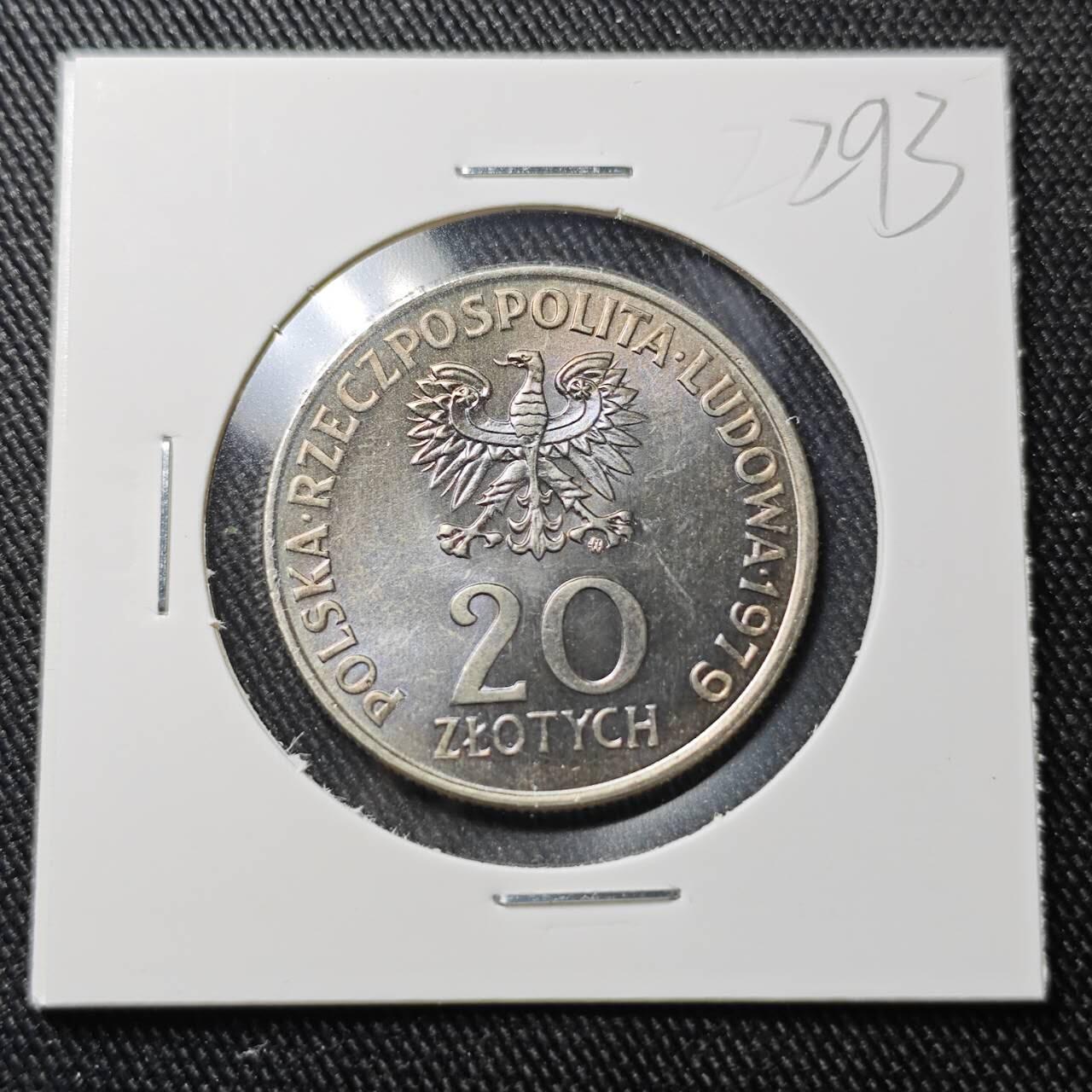 KK钱币收藏小铺 （套币 好品/批量散币 银币）专场  2月预留时间 周末发货  1979波兰20兹罗提纪念币 好品