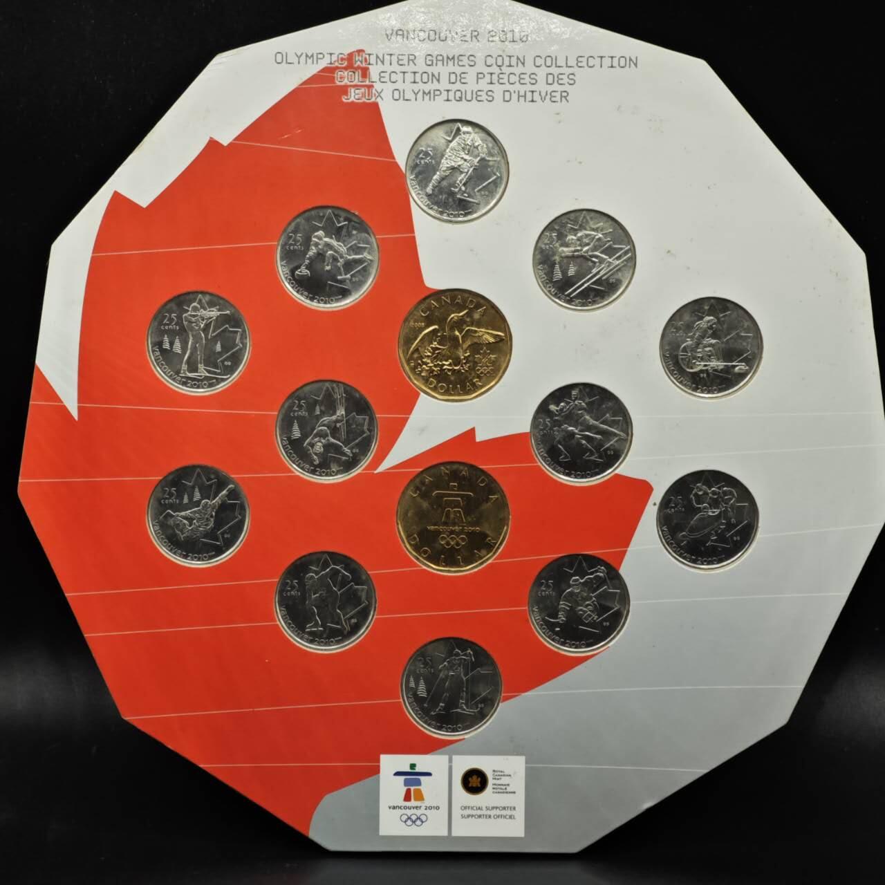 【淘币小摊】实时拍第八百零八拍   银币套币场   满百包邮可预留二周 每周一统一发货   加拿大2010年温哥华冬奥会纪念套币