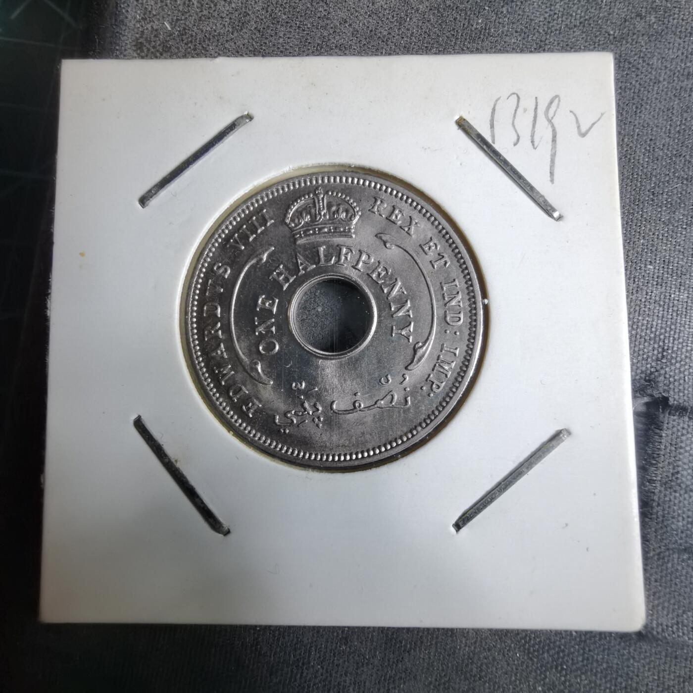 沼泽如烟--第913场 英属西非1936年半便士