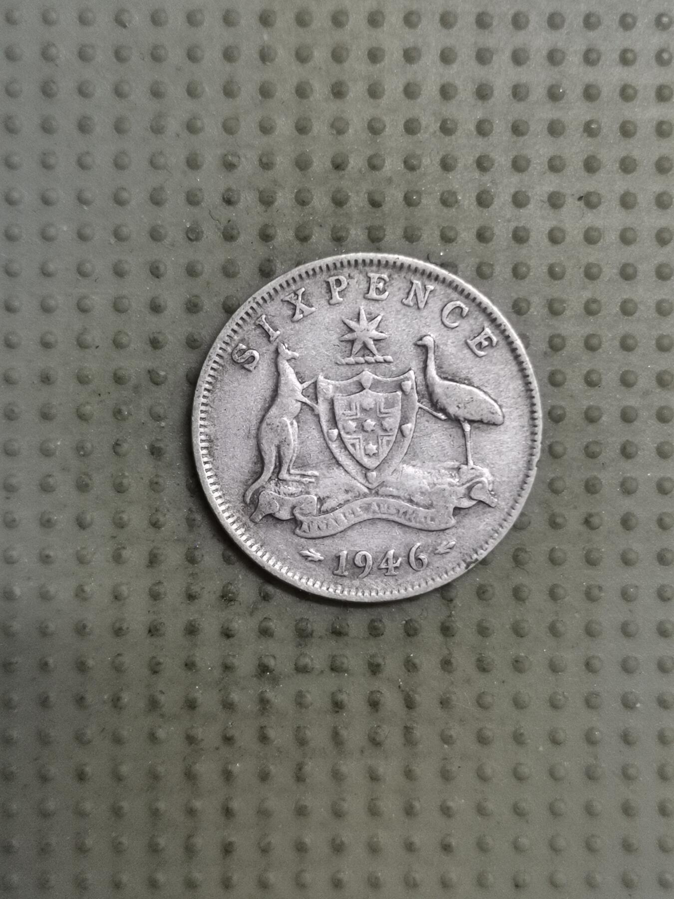 2025年第124场各国散币拍卖（总第124场） 澳大利亚1946年6便士银币2.8g500银