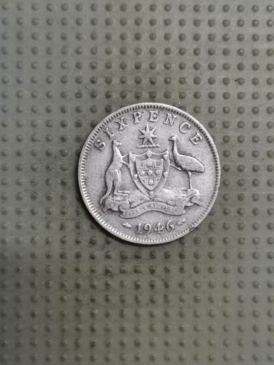 2025年第124场各国散币拍卖（总第124场） - 澳大利亚1946年6便士银币2.8g500银