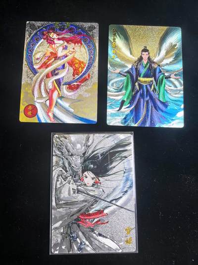 无佣金 不寄存 不收拍 链接少 我只是一个小小的卡牌收藏玩家   需要多宫大佬请私聊 部分卡牌设有底价（不想玩的那么累，即使有底价也会比市场价便宜的多，懂的自然懂） 拒绝小号抬价 大家放心拍 所有拍品部分套有卡膜 部分卡牌多宫 自制卡牌 不包厂瑕 放大镜 品控 勿拍 流拍商品会循环 感谢大家支持 留个关注 不定时上新 谢谢 - 奇点卡牌 粗闪3张