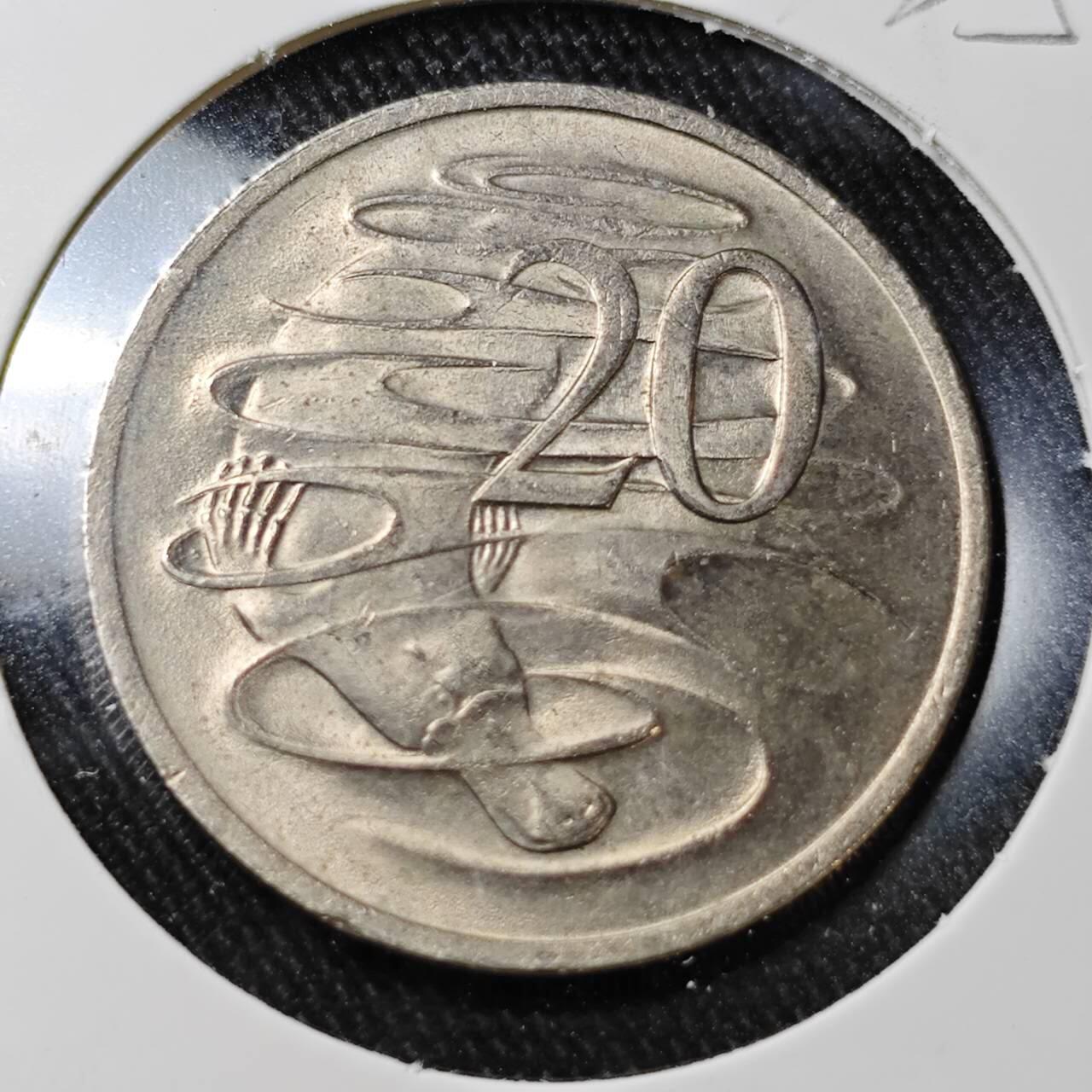 KK钱币收藏小铺 （套币 好品/批量散币 银币）专场  2月预留时间 周末发货  1973澳大利亚20分 好品 鸭嘴兽