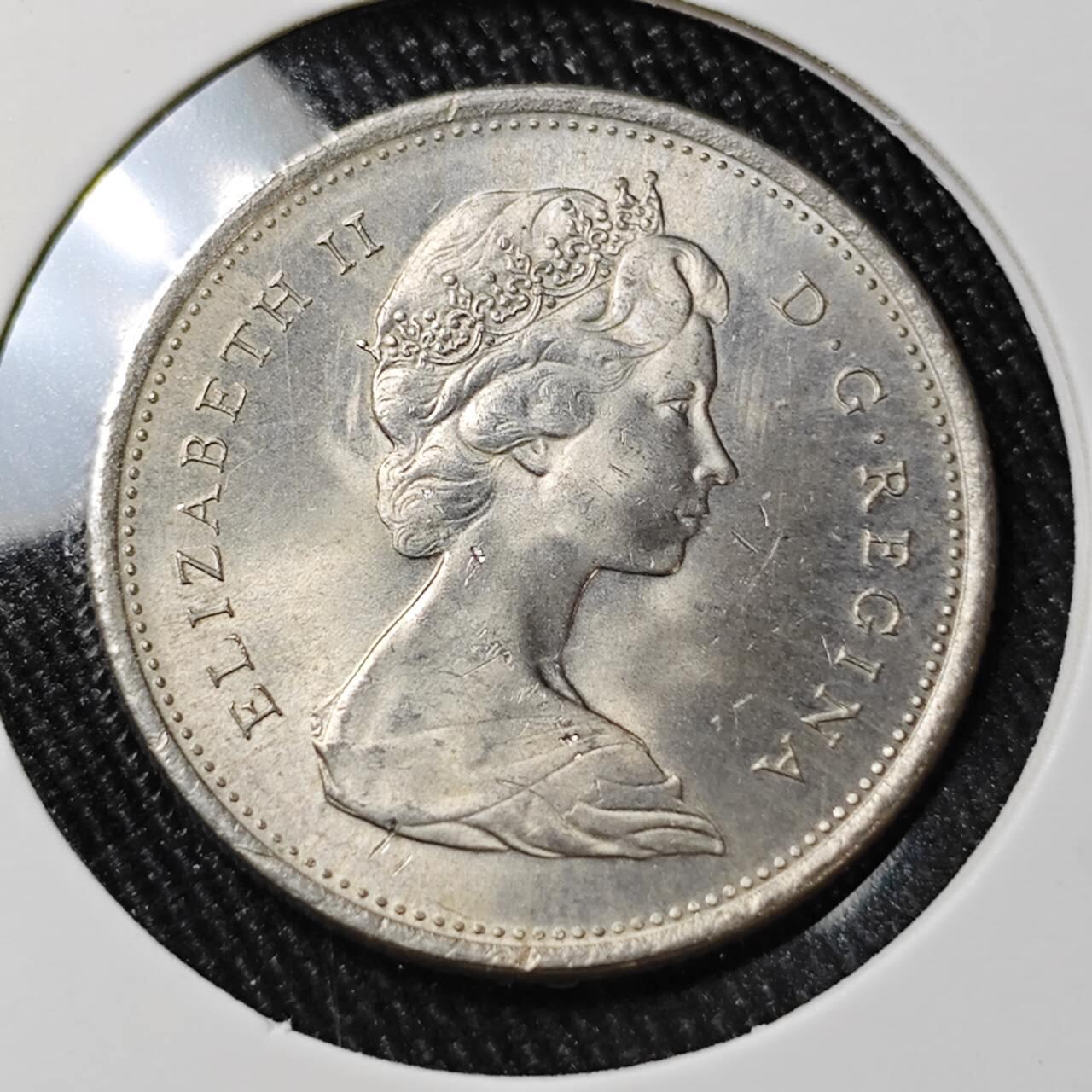 KK钱币收藏小铺 （套币 好品/批量散币 银币）专场  2月预留时间 周末发货  1974加拿大25分 好品