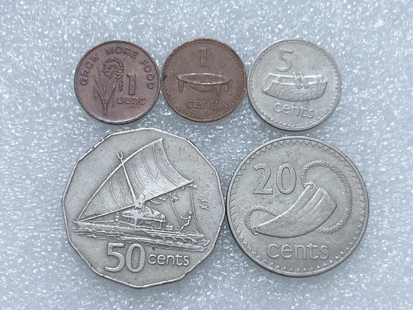 第一海外回流一元起拍收藏 散集专场  第272期 斐济硬币5枚套