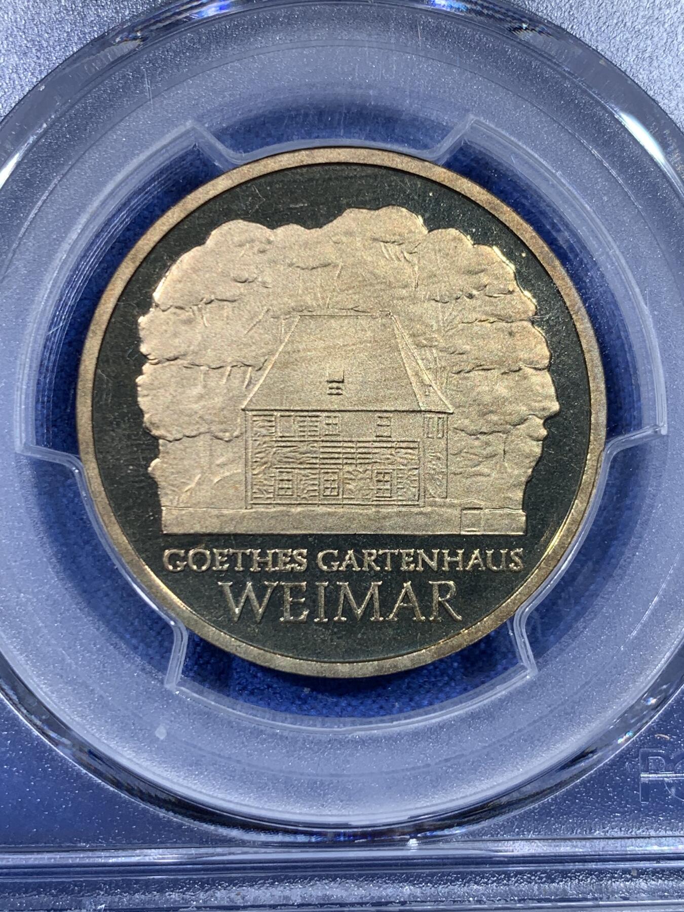 《竞宝斋》第442场 周日，周一，2场连拍 （全场包邮） PCGS PR68DCAM 德国1982A约翰·沃尔夫冈·冯·歌德逝世150周年5马克