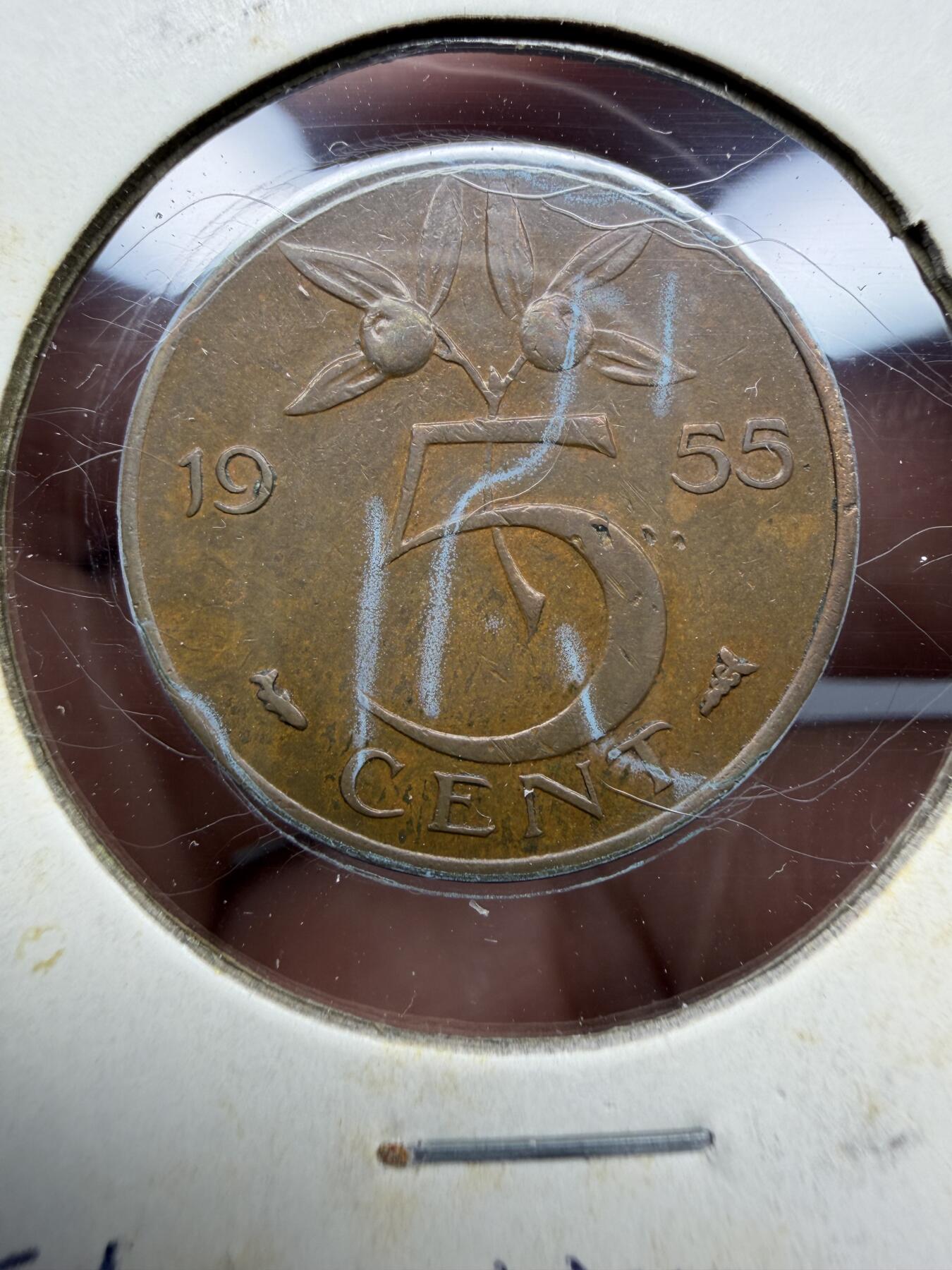 2025年集古藏今外币拍卖第十期-第9场—（总第289拍），可以寄存60天，满160元包邮。 1955年荷兰5分