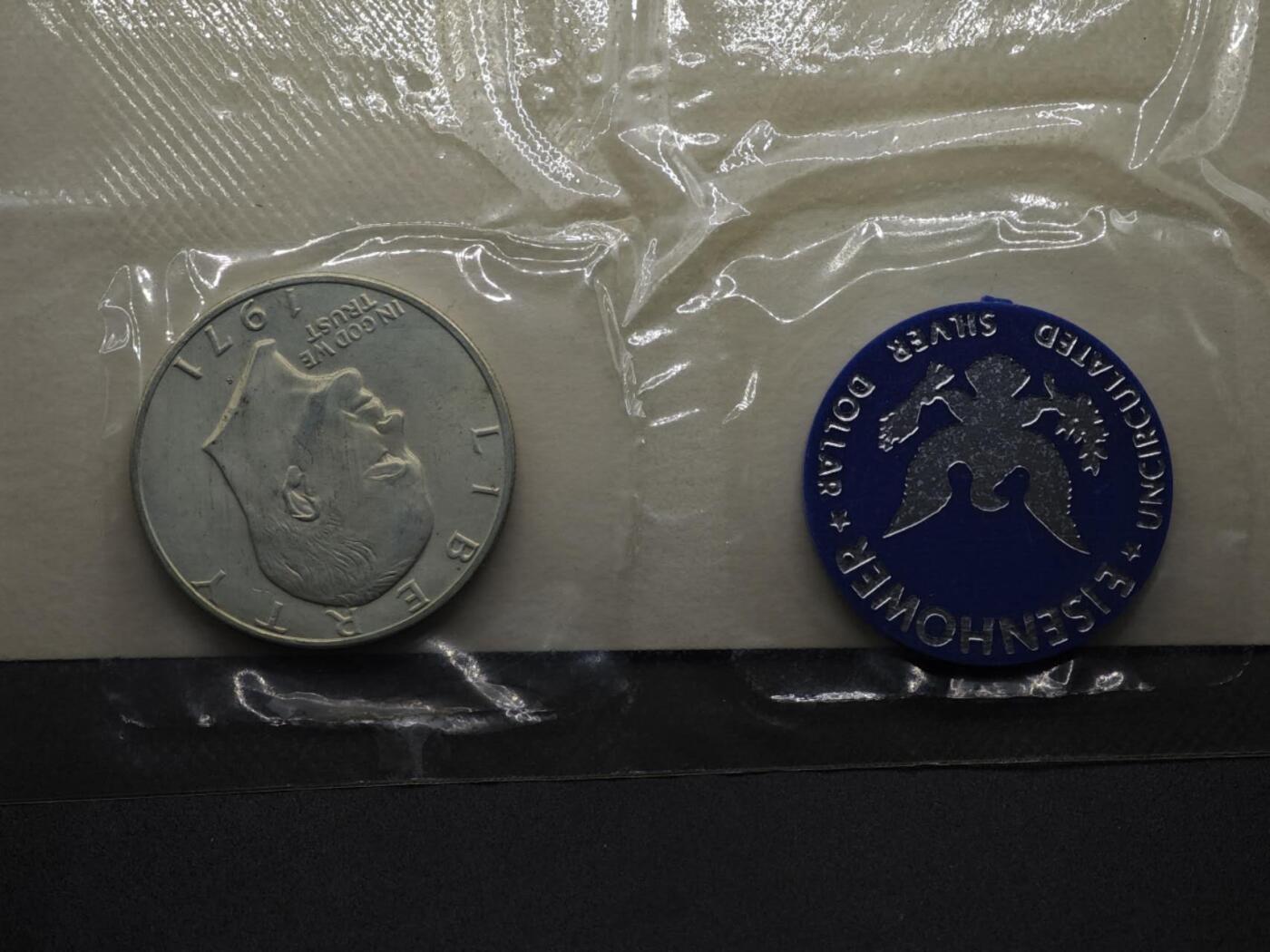 【淘币小摊】实时拍第八百零八拍   银币套币场   满百包邮可预留二周 每周一统一发货   美国1971年艾森豪威尔一元银币