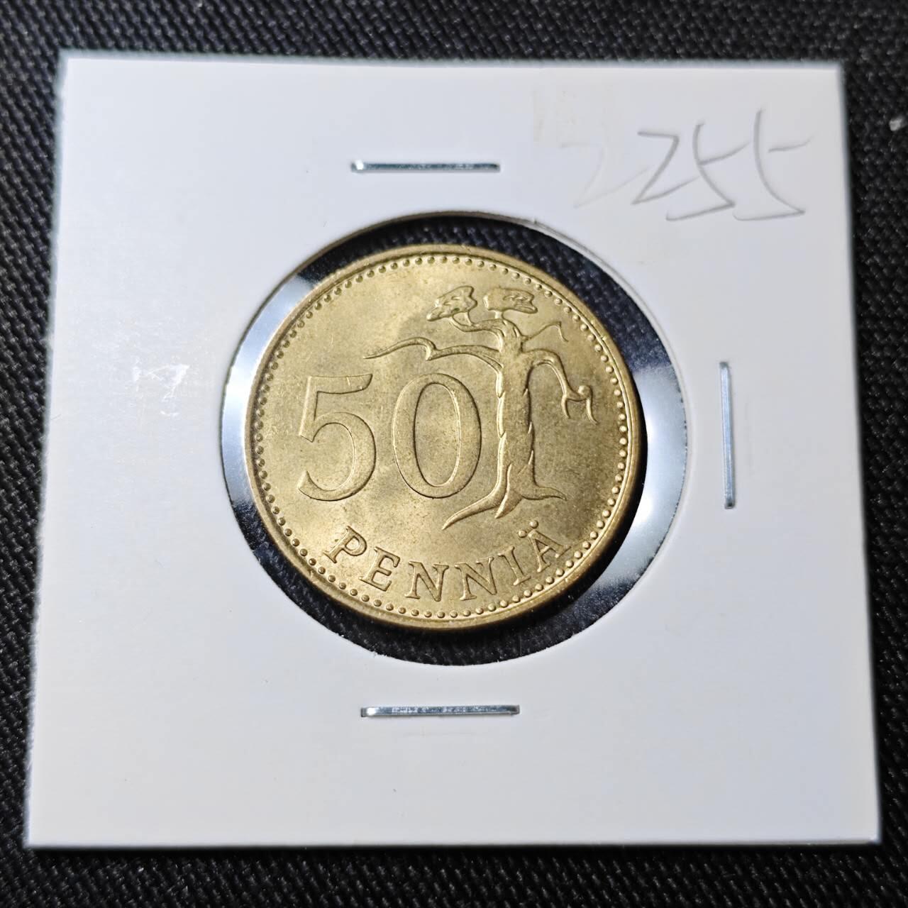 KK钱币收藏小铺 （套币 好品/批量散币 银币）专场  2月预留时间 周末发货  1985芬兰50芬尼 好品铜币