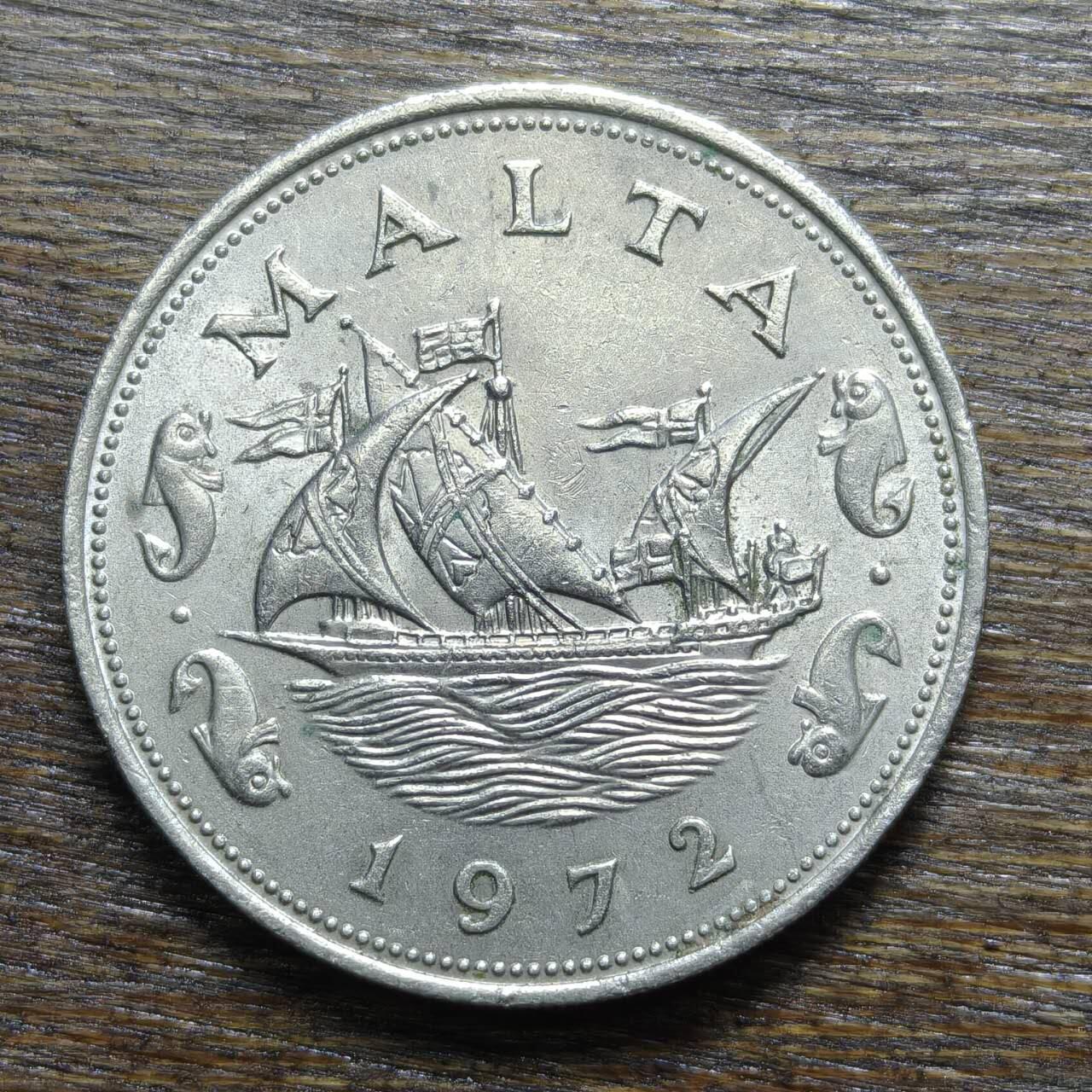 【铜匠收藏】★第132场★散币场，无佣金，30包邮。不满30元，支付5元运费。《接受代拍 代送NGC评级》 1972年 马耳他 10分 