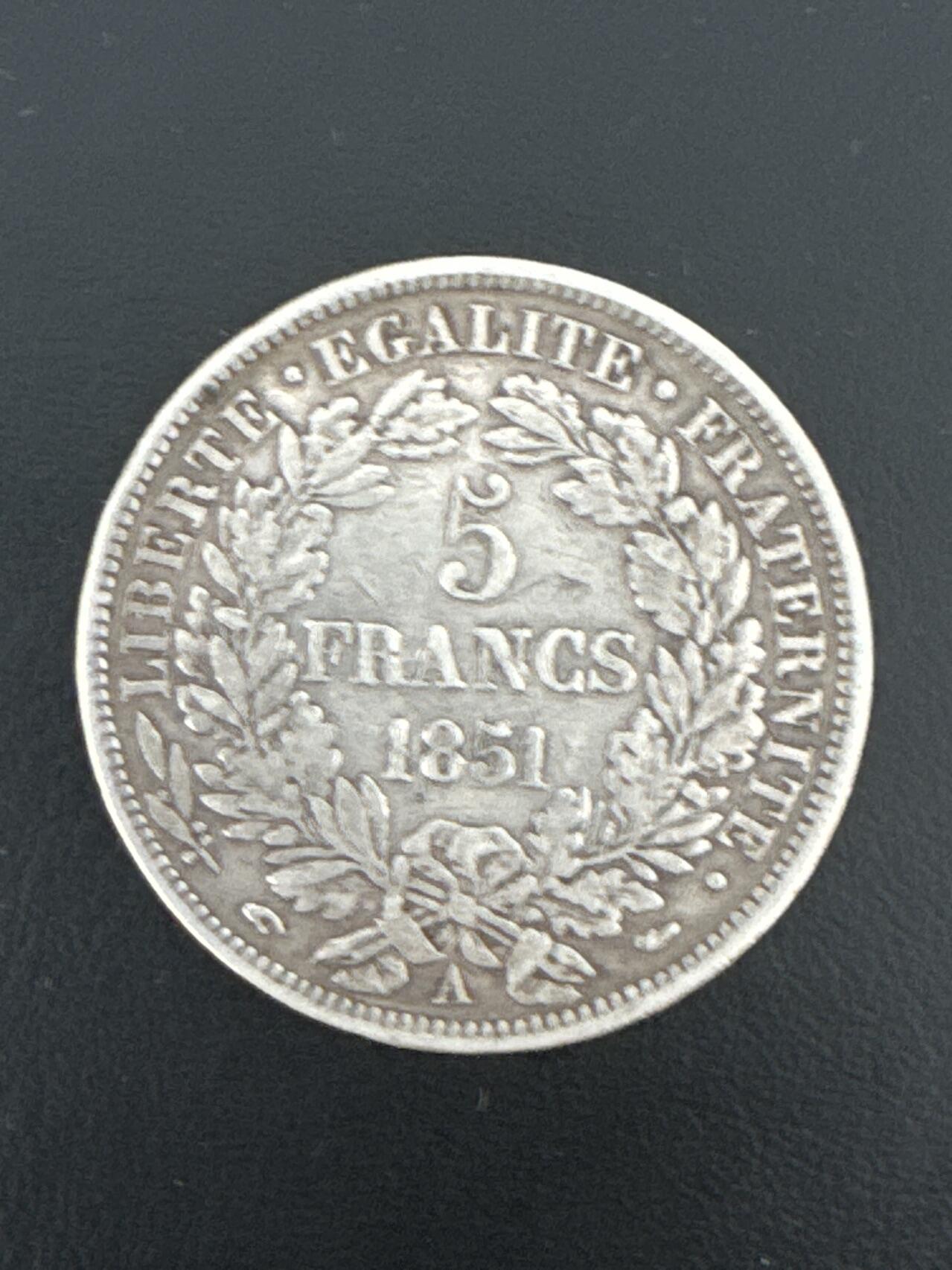 ❤️【币观天下】❤️ 第332期钱币拍卖- 2025.11.28周五晚上6点半场-长期征集拍品 法国银币1851年5法郎