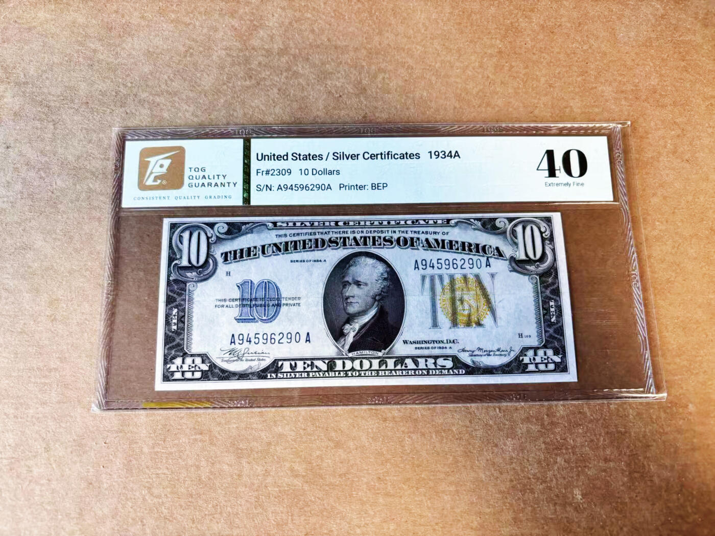 【Blue Auction】世界纸币精拍第755期——18级TOP拍卖/信誉/品质/专业/高效💫 【AA】美国 1934年10美金 北非券 TQG40