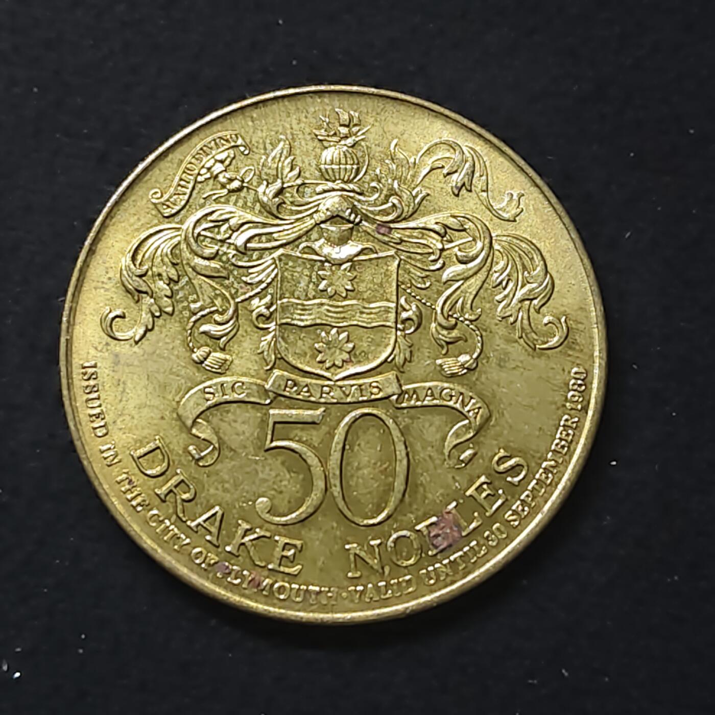 【全场包邮】纯粹捡漏拍480场（免费代拍第17场） 【代币】英国普利茅斯50元代币-有效期至1980年9月30日