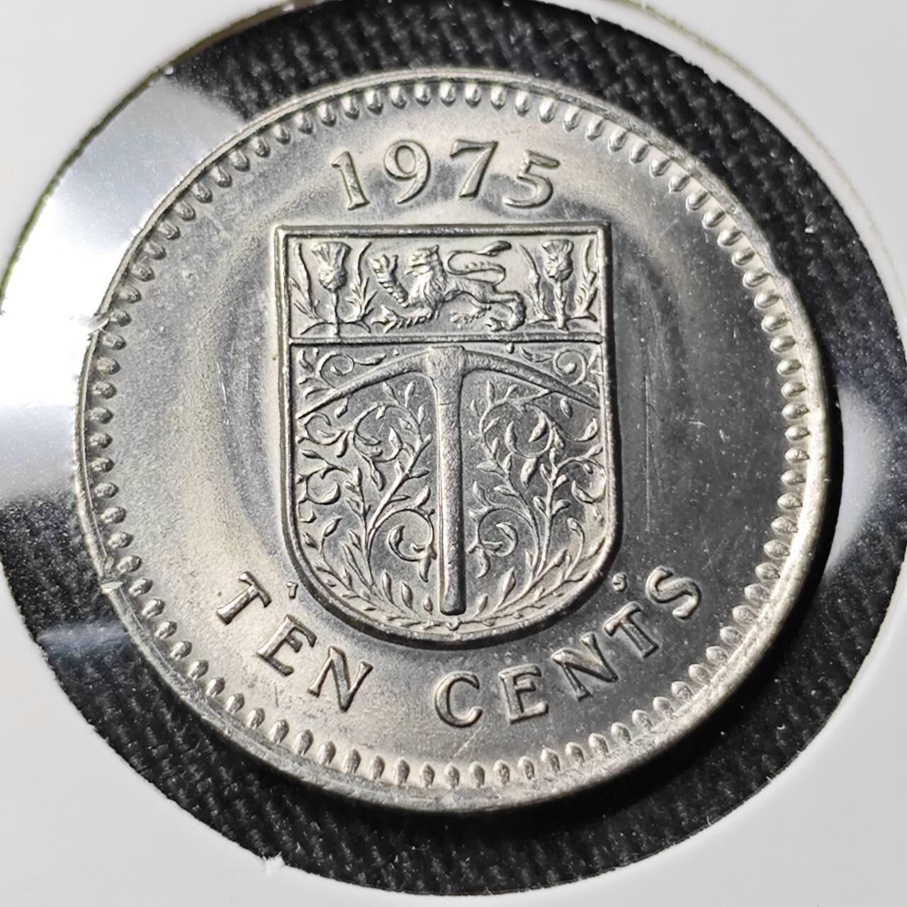 KK钱币收藏小铺 （套币 好品/批量散币 银币）专场  2月预留时间 周末发货  1975罗得西亚10分镍币 好品