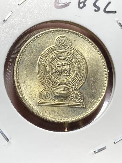 2025年第一百三十二场(总第一百五十八场）外国好品纸夹散币场(免佣金) - 斯里兰卡🇱🇰1986年5卢比(独立后第二版，边字CBSL，首发年仅发行3年)
