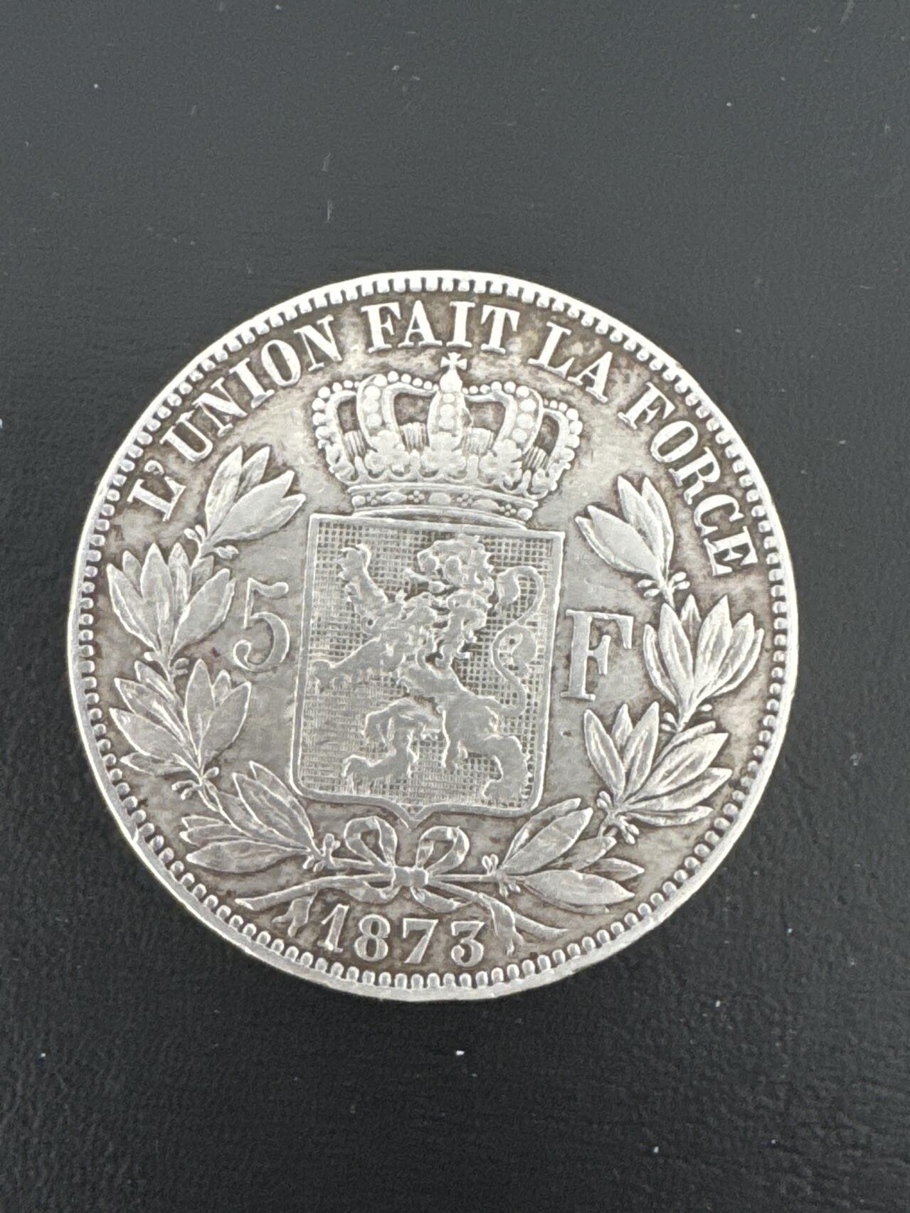 ❤️【币观天下】❤️ 第332期钱币拍卖- 2025.11.28周五晚上6点半场-长期征集拍品 比利时1873年5法郎银币