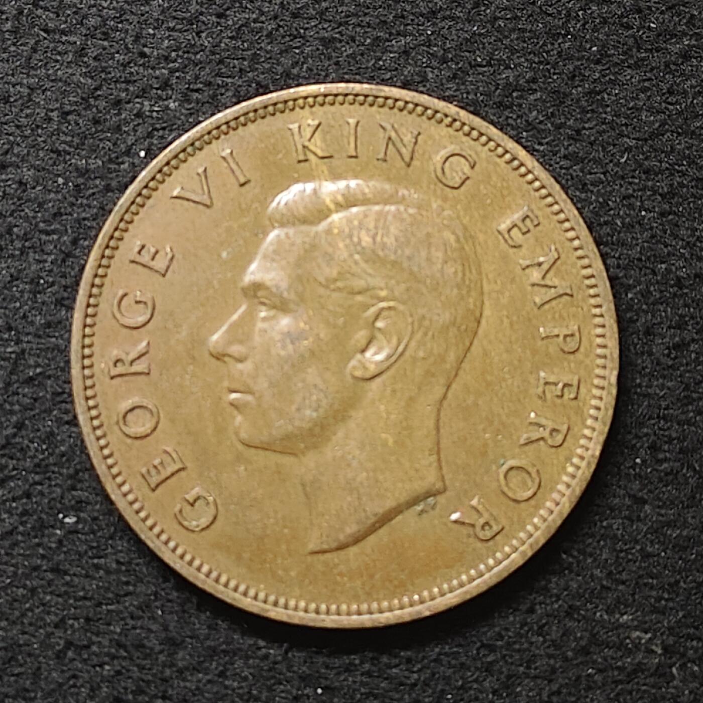 【全场包邮】纯粹捡漏拍480场（免费代拍第17场） 新西兰1946年乔治六世1便士铜币