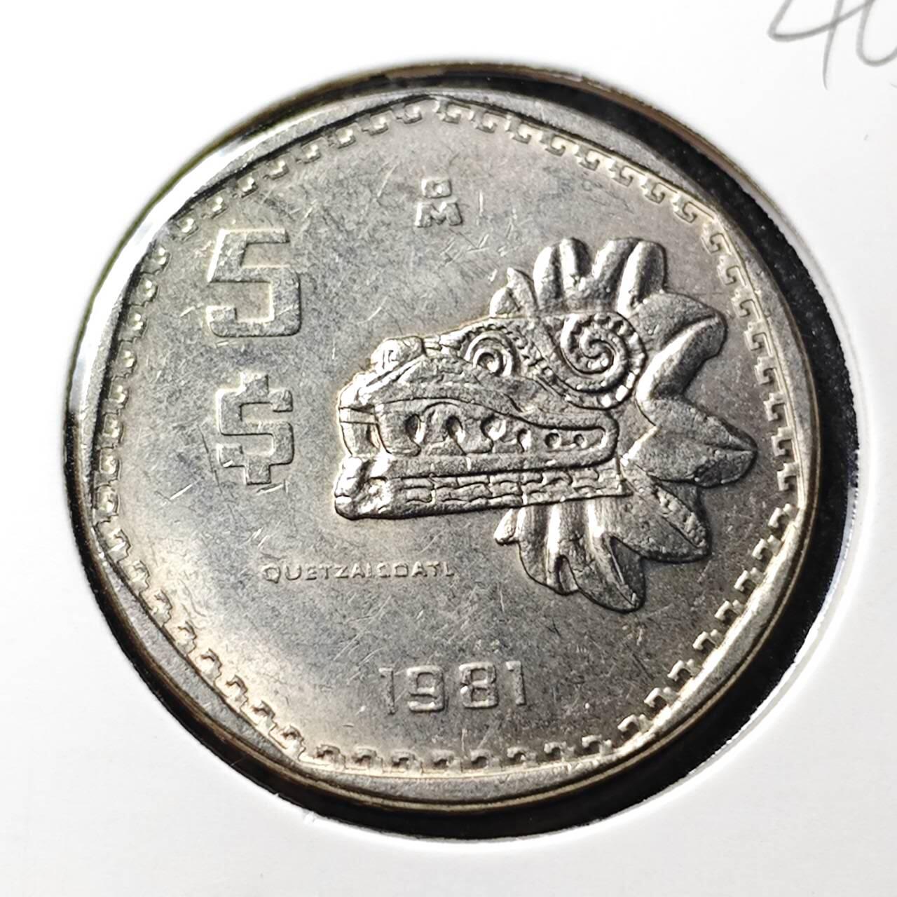 KK钱币收藏小铺 （套币 好品/批量散币 银币）专场  2月预留时间 周末发货  1981墨西哥5比索 好品