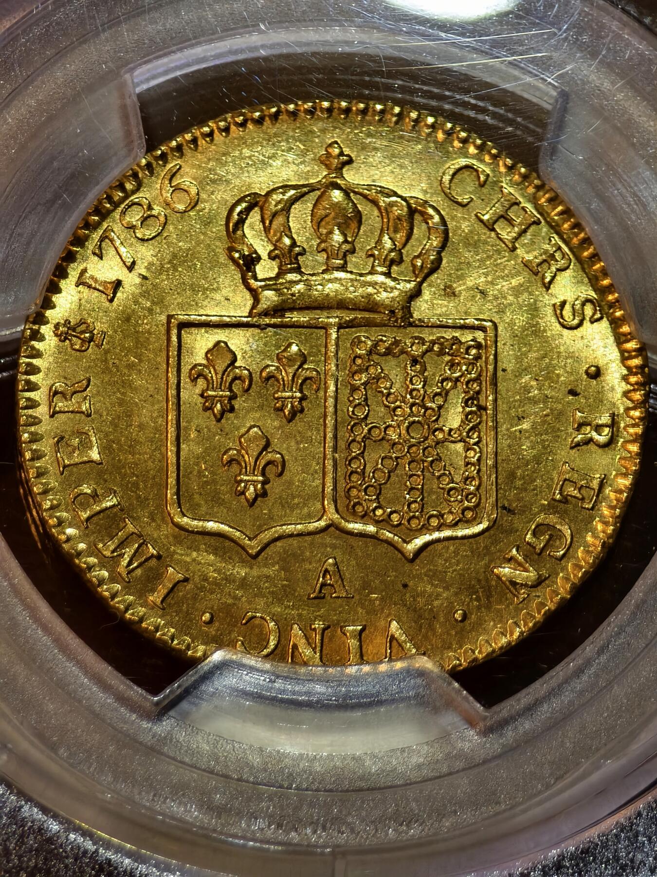 PCGS-MS62法国1786年路易十六2路易金币