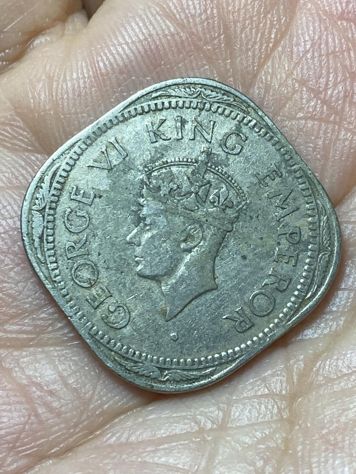 2025年第一百三十二场(总第一百五十八场）外国好品纸夹散币场(免佣金) 英属印度1946年2安娜(乔治六世第五版，首发年仅发行2年)