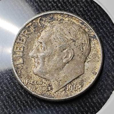 KK钱币收藏小铺 （套币 好品/批量散币 银币）专场  2月预留时间 周末发货 -   1963美国10分银币