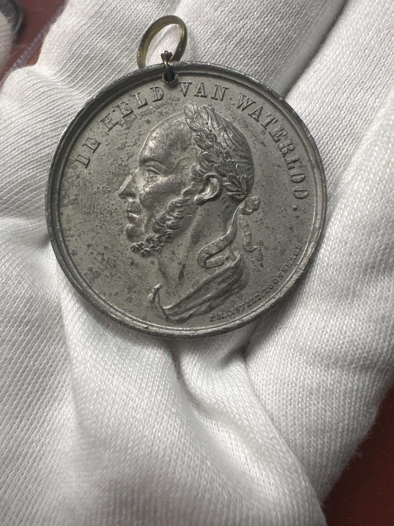 12.4铜章专场 1865年滑铁卢战役五十周年纪念章