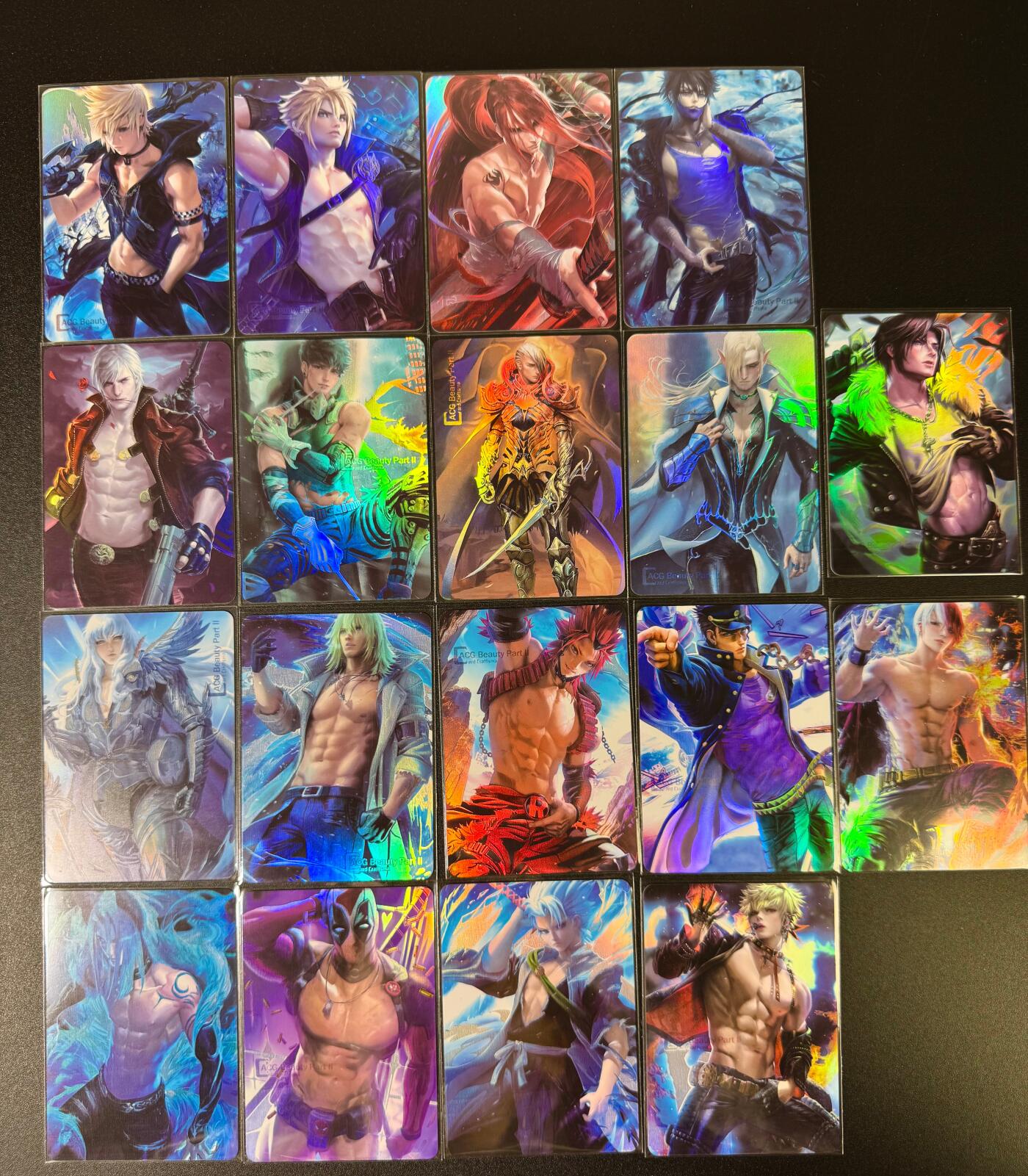 NO.16 好又多金牌大场，双11狂欢继续！每周一站式配齐，方便凑单！（周6晚8点截拍，卖家送拍0抽成！） 卡匠卡牌 ACG男卡 全套18张 彩闪 男卡主题唯一的存在