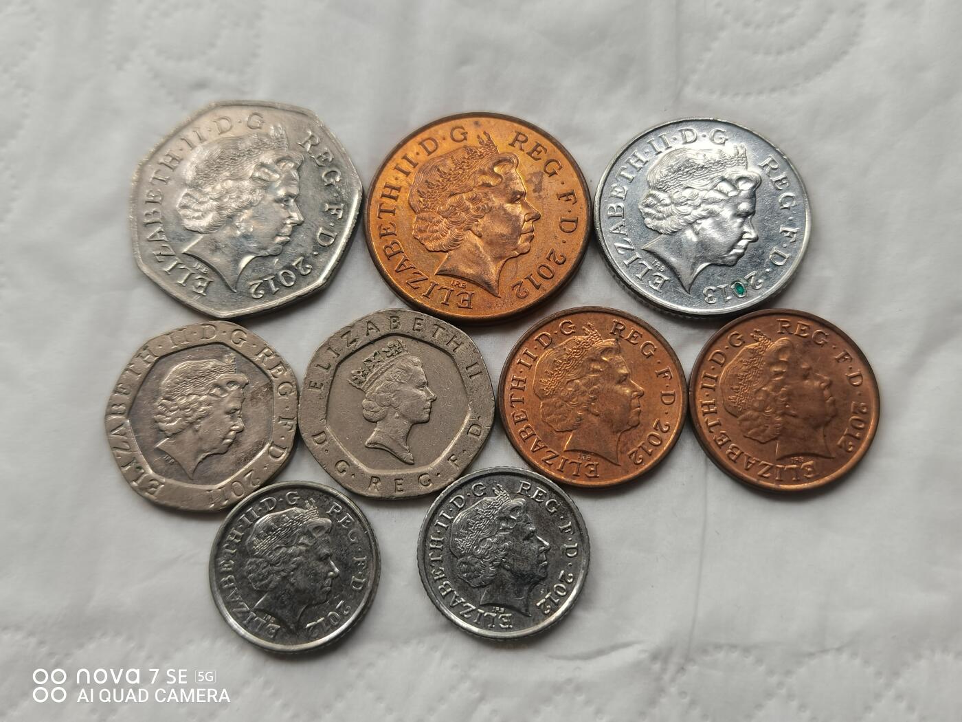 外国硬币 一组外币九枚